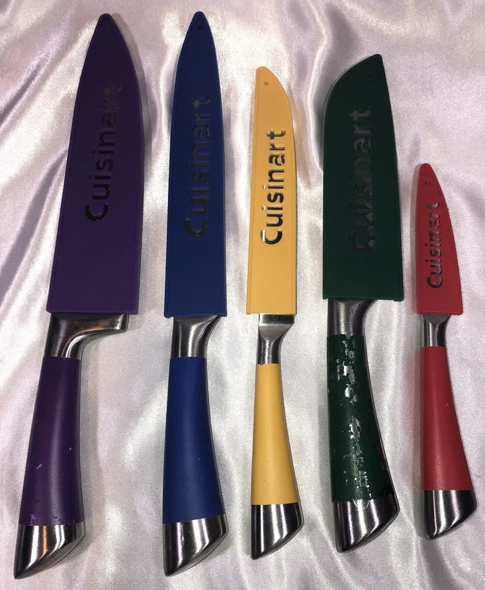 Cuisinart Knives 5 Set Multi Color CC77SSAPC With Sleeve Cover Guards
